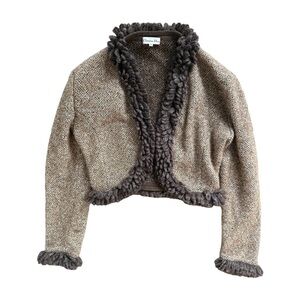 Christian Dior wool trim top
